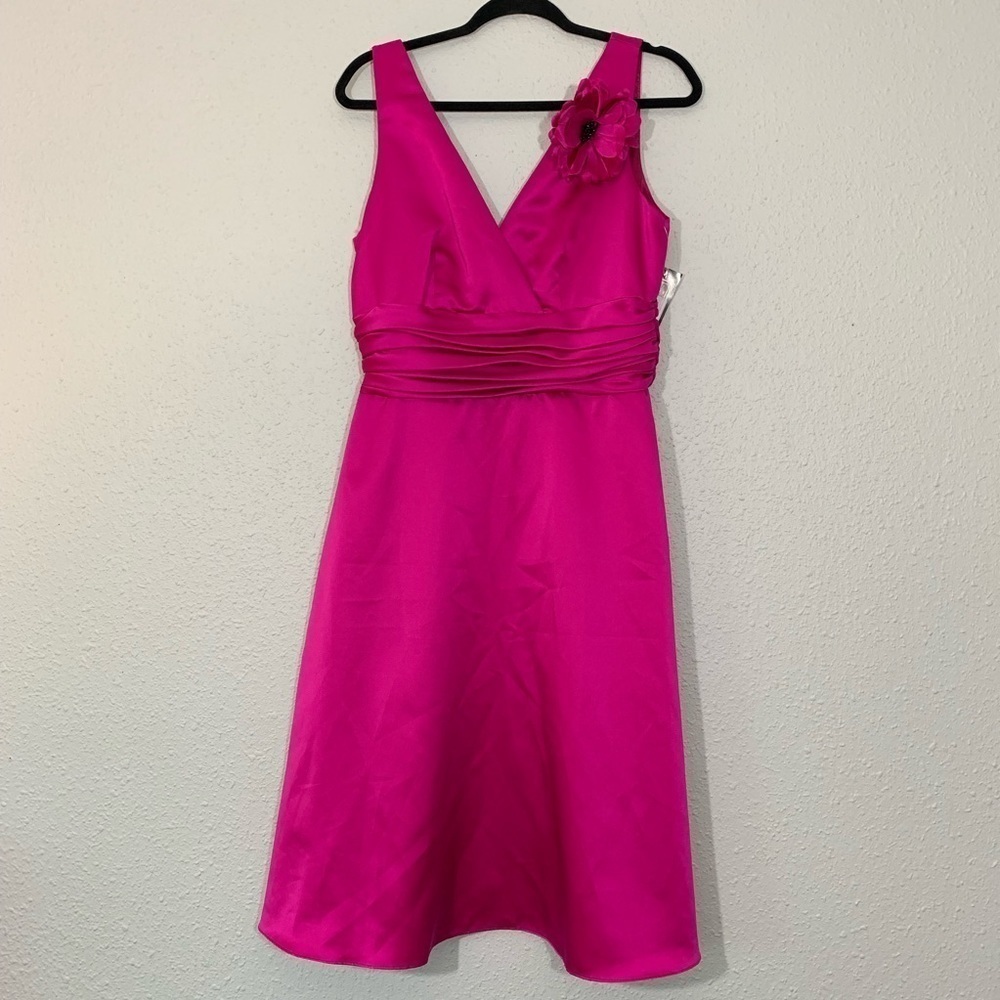 Positive‎ Attitude NWT Fuchsia V-Neck A-Line Dress